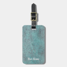 Türkisfarbenes Copper Patina Textur Geschenk