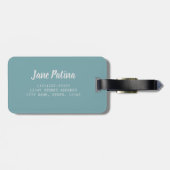 Türkisfarbenes Copper Patina Textur Geschenk Gepäckanhänger (Rückseite horizontal)