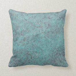 Türkisfarbenes Copper Patina Textur Geschenk Kissen