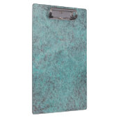 Türkisfarbenes Copper Patina Textur Geschenk Klemmbrett (Rechts)