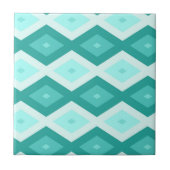 Türkisfarbenes Diamantmuster Fliese (Vorderseite)
