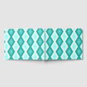 Türkisfarbenes Diamantmuster Gästebuch (Voll)