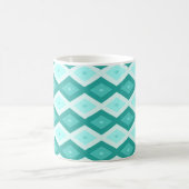 Türkisfarbenes Diamantmuster Kaffeetasse (Mittel)