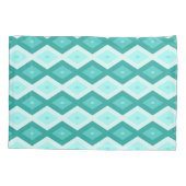 Türkisfarbenes Diamantmuster Kissenbezug (Rückseite)