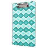 Türkisfarbenes Diamantmuster Klemmbrett (Links)