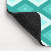 Türkisfarbenes Diamantmuster Mousepad (Ecke)