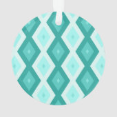 Türkisfarbenes Diamantmuster Ornament (Rückseite)