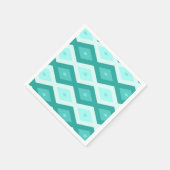Türkisfarbenes Diamantmuster Serviette (Ecke)
