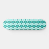Türkisfarbenes Diamantmuster Skateboard (Horizontal)