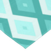 Türkisfarbenes Diamantmuster Tischdecke (Schrägansicht)