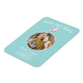 Türkisfarbenes Diamantring-Blende-Foto Save the Da Magnet (Linke Seite)