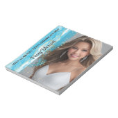 Türkisfarbenes Dream Pageant Autograph Pad Notepad Notizblock (Rotiert)