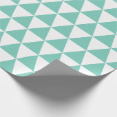 Türkisfarbenes Dreieckspapier Geschenkpapier (Ecke)