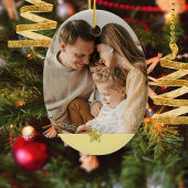 Türkisfarbenes Familienfoto Minimalistisches Erinn Keramik Ornament