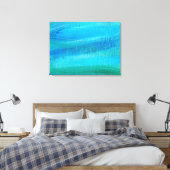 türkisfarbenes Farbmuster Leinwanddruck (Insitu (Schlafzimmer))