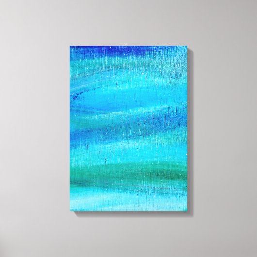 türkisfarbenes Farbmuster Leinwanddruck (Vorderseite)