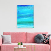 türkisfarbenes Farbmuster Leinwanddruck (Insitu (Wohnzimmer))