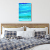 türkisfarbenes Farbmuster Leinwanddruck (Insitu (Schlafzimmer))