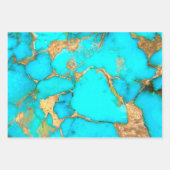 türkisfarbenes Foto Geschenkpapier Set (Vorderseite 2)