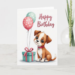 Türkisfarbenes Geburtstagsgeschenk Karte