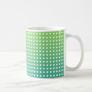 Türkisfarbenes gelbes geometrisches Diamantmuster Kaffeetasse