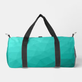 Türkisfarbenes geometrisches aquamarines Gefälle Duffle Bag (Vorderseite)