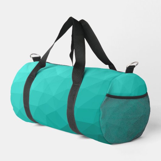 Türkisfarbenes geometrisches aquamarines Gefälle Duffle Bag (Rechte Ecke)