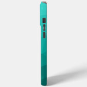 Türkisfarbenes geometrisches Maschenmuster Monogra Case-Mate iPhone Hülle (Rückseite / Links)