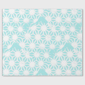 Türkisfarbenes geometrisches Muster Geschenkpapier (Flach)
