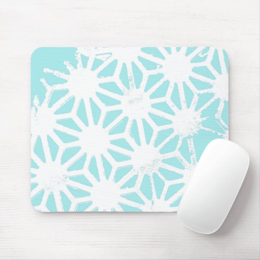 Türkisfarbenes geometrisches Muster Mousepad (Mit Mouse)