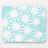Türkisfarbenes geometrisches Muster Mousepad (Vorne)