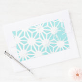 Türkisfarbenes geometrisches Muster Rechteckiger Aufkleber (Umschlag)