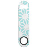 Türkisfarbenes geometrisches Muster Speed Flaschenöffner (Rückseite)