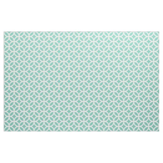 Türkisfarbenes geometrisches Muster Stoff (Yard (91,4 cm))