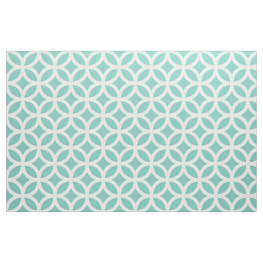 Türkisfarbenes geometrisches Muster Stoff (Yard (91,4 cm))