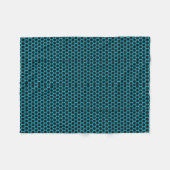 Türkisfarbenes geometrisches Wabenmuster-Fleece-De Fleecedecke (Vorderseite (Horizontal))