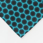 Türkisfarbenes geometrisches Wabenmuster-Fleece-De Fleecedecke (Ecke)
