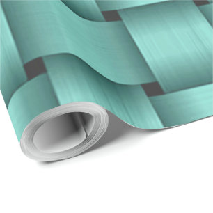 Türkisfarbenes Geschenkpapier mit Schleife