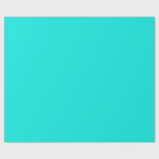 Türkisfarbenes, glänzend glänzendes Papier Geschenkpapier (Flach)