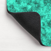 Türkisfarbenes, helles Marmormuster Mousepad (Ecke)