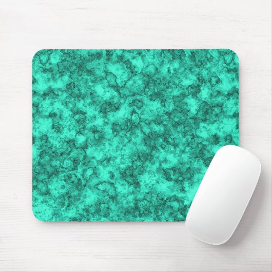 Türkisfarbenes, helles Marmormuster Mousepad (Mit Mouse)
