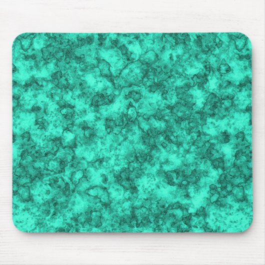 Türkisfarbenes, helles Marmormuster Mousepad (Vorne)