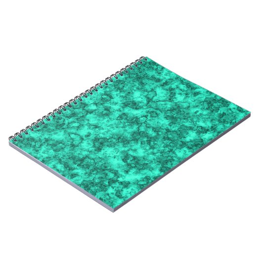 Türkisfarbenes, helles Marmormuster Notizblock (Linke Seite)