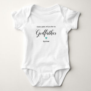 Türkisfarbenes Herz wirst du mein Vater-Vorschlag Baby Strampler