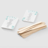 Türkisfarbenes Hibiskus Blume Beach Hochzeitsprogr Fächer (Non-assembled)