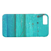 türkisfarbenes Holz Case-Mate iPhone Hülle (Rückseite (Horizontal))