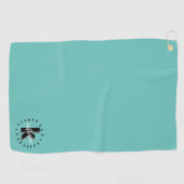 Türkisfarbenes Initialen-Name-Monogramm Golfhandtuch (Horizontal)