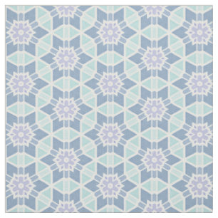 Türkisfarbenes Kaleidoskop Geometrisches Muster fü Stoff