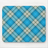 Türkisfarbenes Kariertes Muster Mousepad (Vorne)