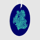 Türkisfarbenes Korallen im Dekor der blauen Küste Ornament (Vorderseite)